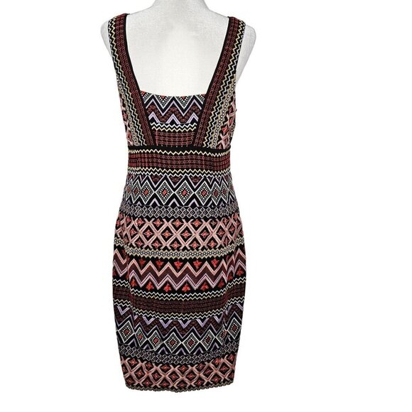 Akemi + Kin Anthtropologie Dress Size 12 Geometric Embroidered Column Sleeveless - Picture 4 of 13